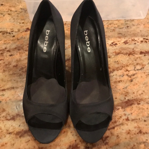 Y2K Bebe satin wedge with sequin covered wedge - Picture 5 of 7